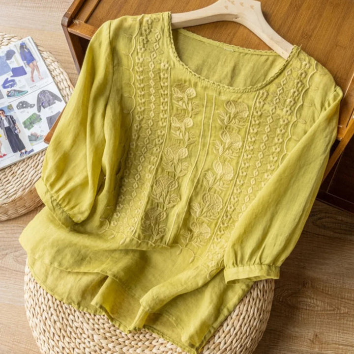 Marisol | Geborduurde Zomerblouse