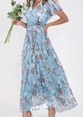 Lilia | Elegante Korte Mouwen Bloemenjurk