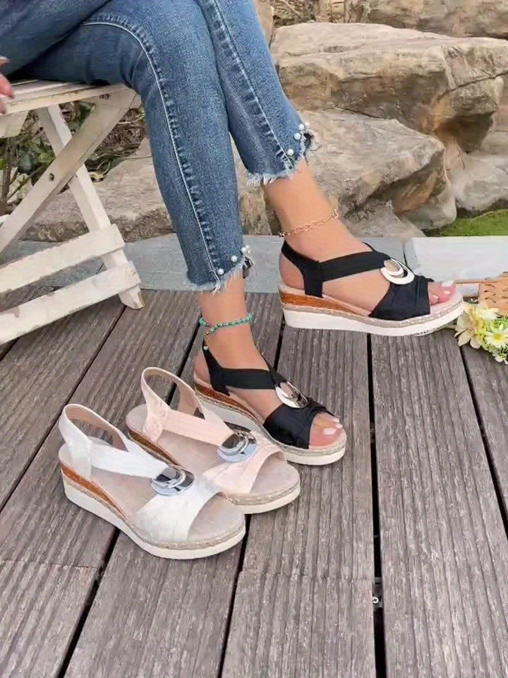 Aria | Gevlochten Touw Platform Sandalen