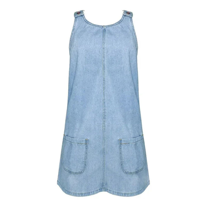 Deby | Comfortabele Mouwloze Denim Jurk