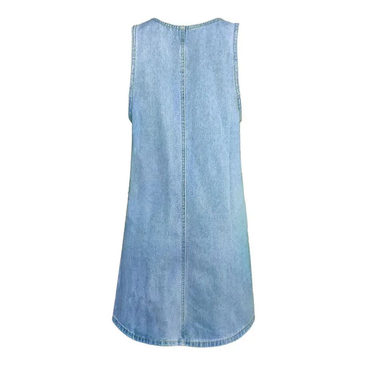 Deby | Comfortabele Mouwloze Denim Jurk