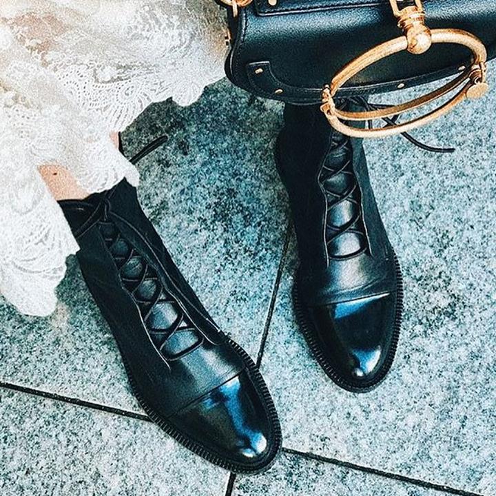 Sophia | Elegante Veterschoenen tot de Enkel