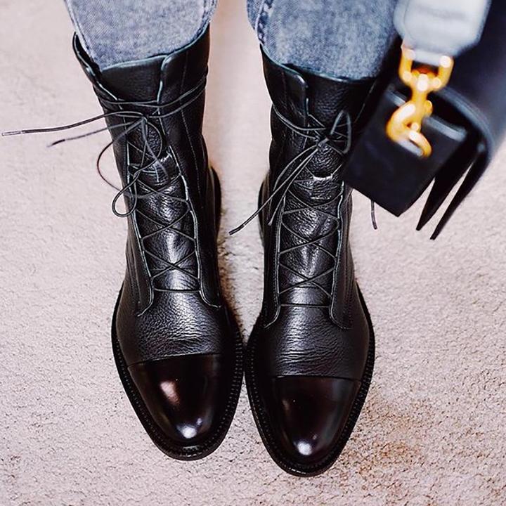 Sophia | Elegante Veterschoenen tot de Enkel