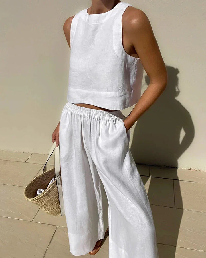 Karina | Casual Mouwloze Capri Broek Set