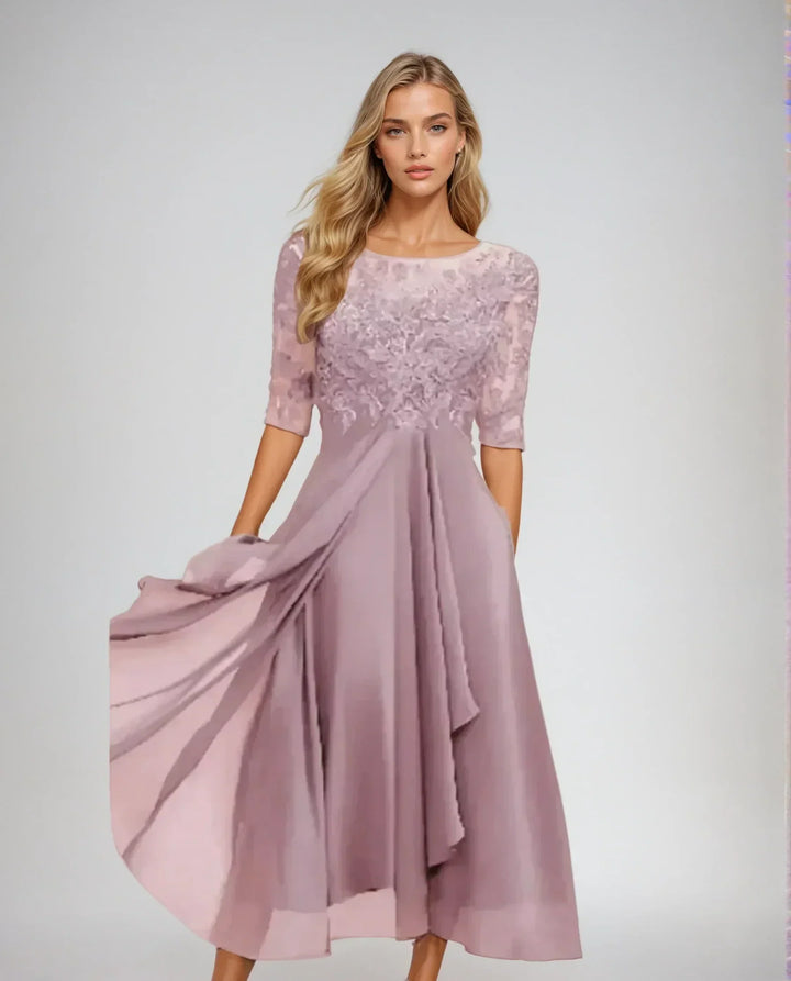 Adelaide | Elegante Kanten Midi Jurk