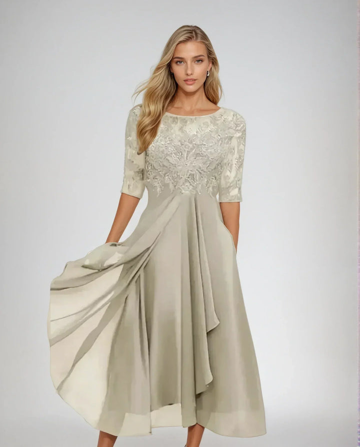 Adelaide | Elegante Kanten Midi Jurk