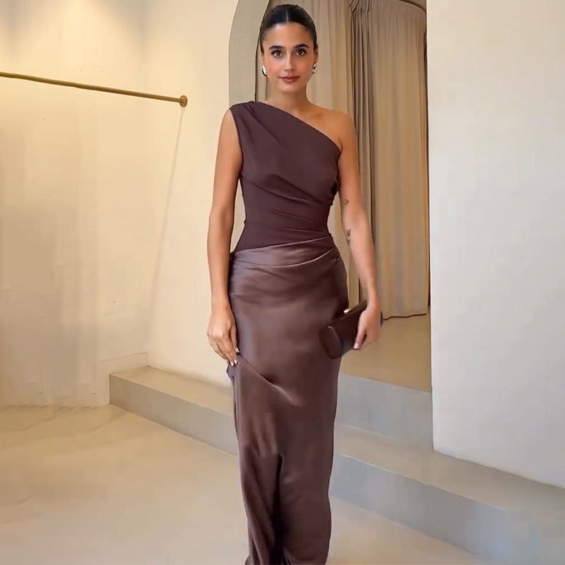 Adrienne | Maxi-jurk met Één Schouder