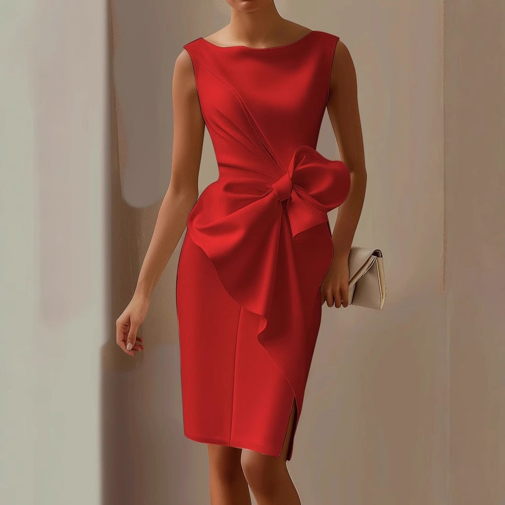 Jane | Stijlvolle Mouwloze Riem Taille Jurk