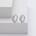 Diana | Elegante Zilver en Gouden Blad Oorbellen