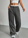 Grace | Casual Gestreepte Wijde Broek