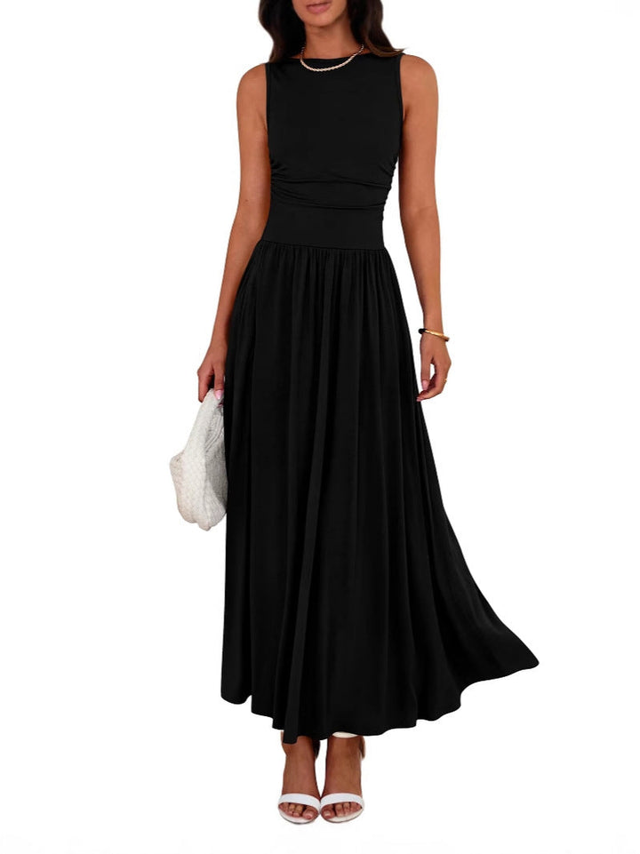 Madilyn | Chic Mouwloze Hoge Taille Jurk