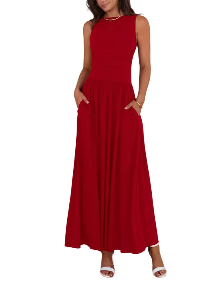Madilyn | Chic Mouwloze Hoge Taille Jurk