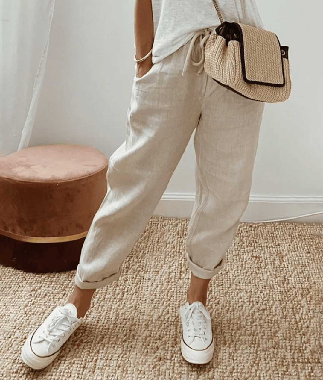 Leonora | Casual Everyday Geprinte Kant Broek