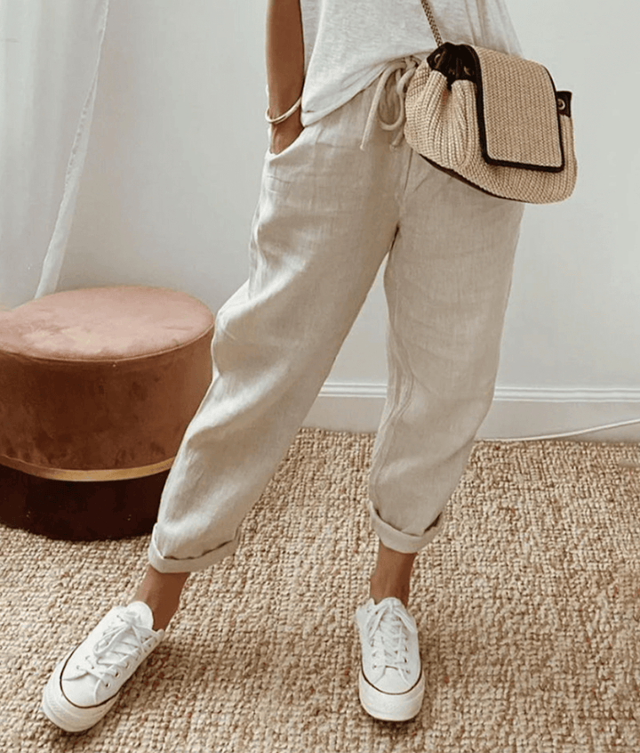 Leonora | Casual Everyday Geprinte Kant Broek