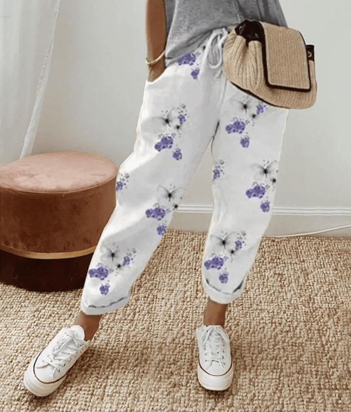 Leonora | Casual Everyday Geprinte Kant Broek