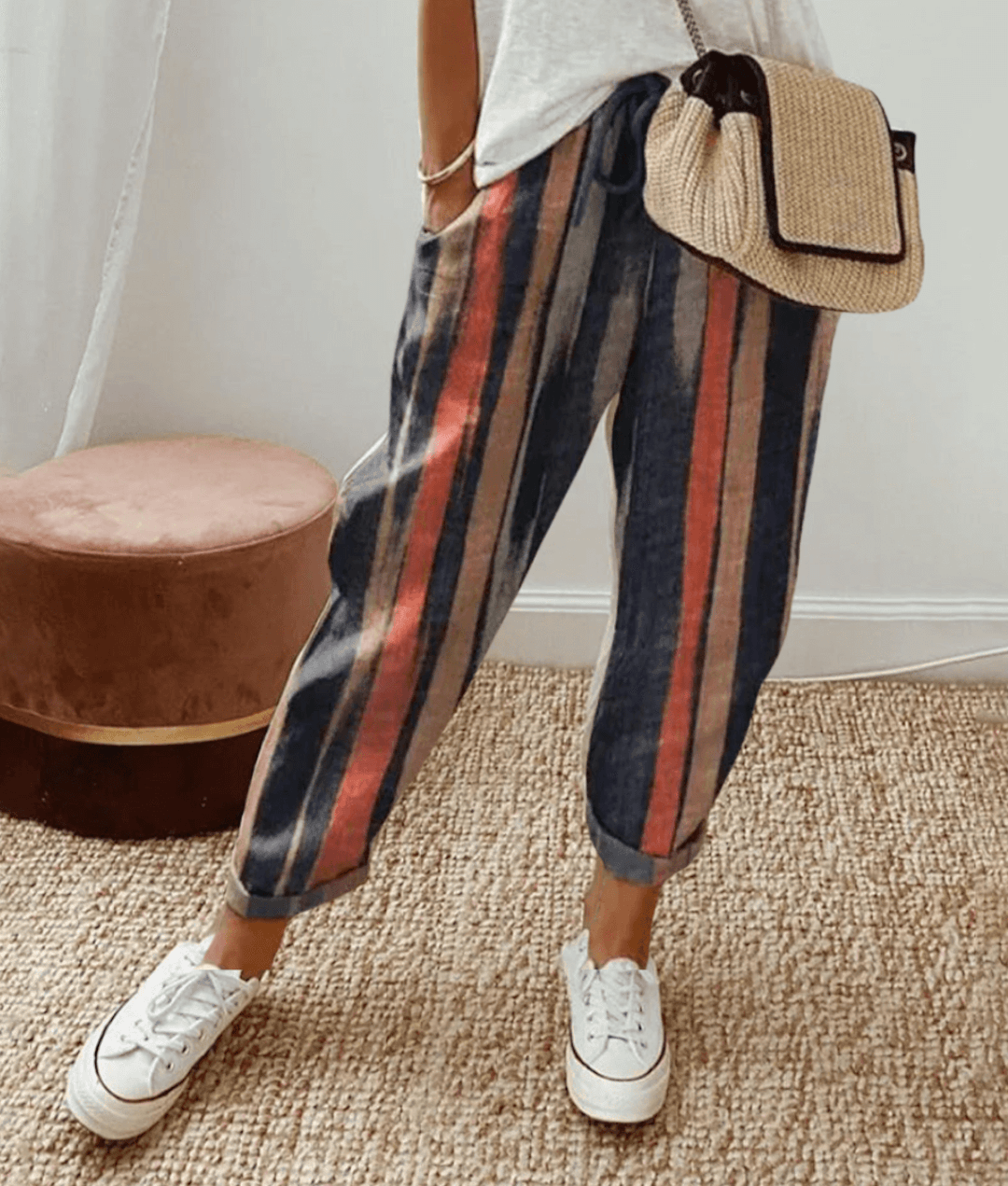 Leonora | Casual Everyday Geprinte Kant Broek