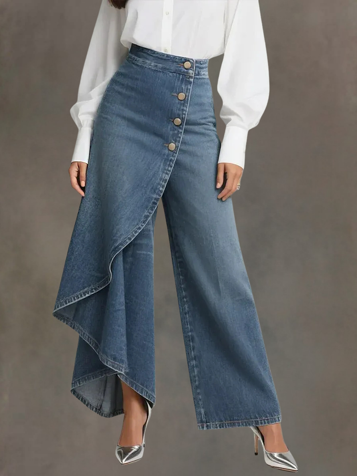 Margaret | Elegante Hoge Taille Wijde Broek