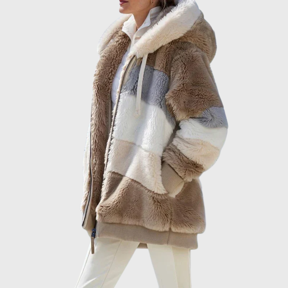 Sofia | Elegante Multicolor Warme Pufferjack