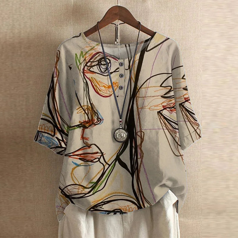 Raina | Casual Retro-geïnspireerde Blouse