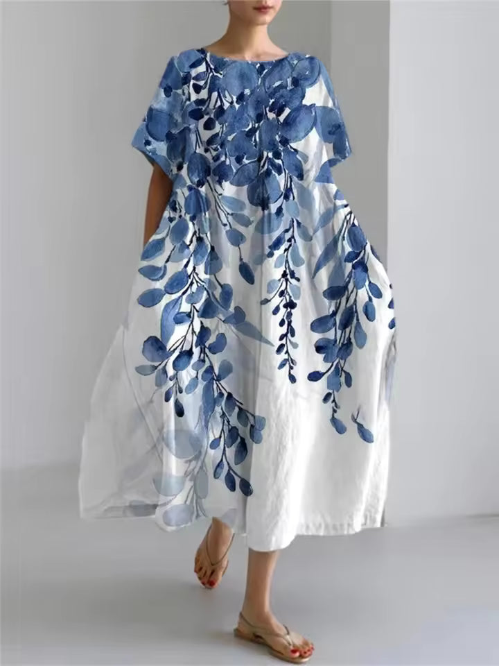 Amanda | Elegante Losse Ronde Hals Jurk