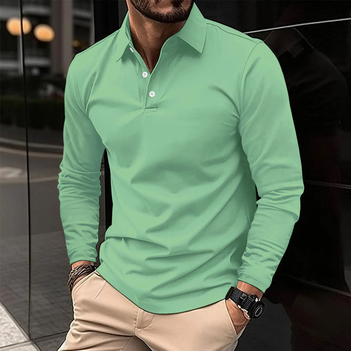 Luca | Slim Casual Polo met Lange Mouwen