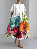 Amanda | Elegante Losse Ronde Hals Jurk