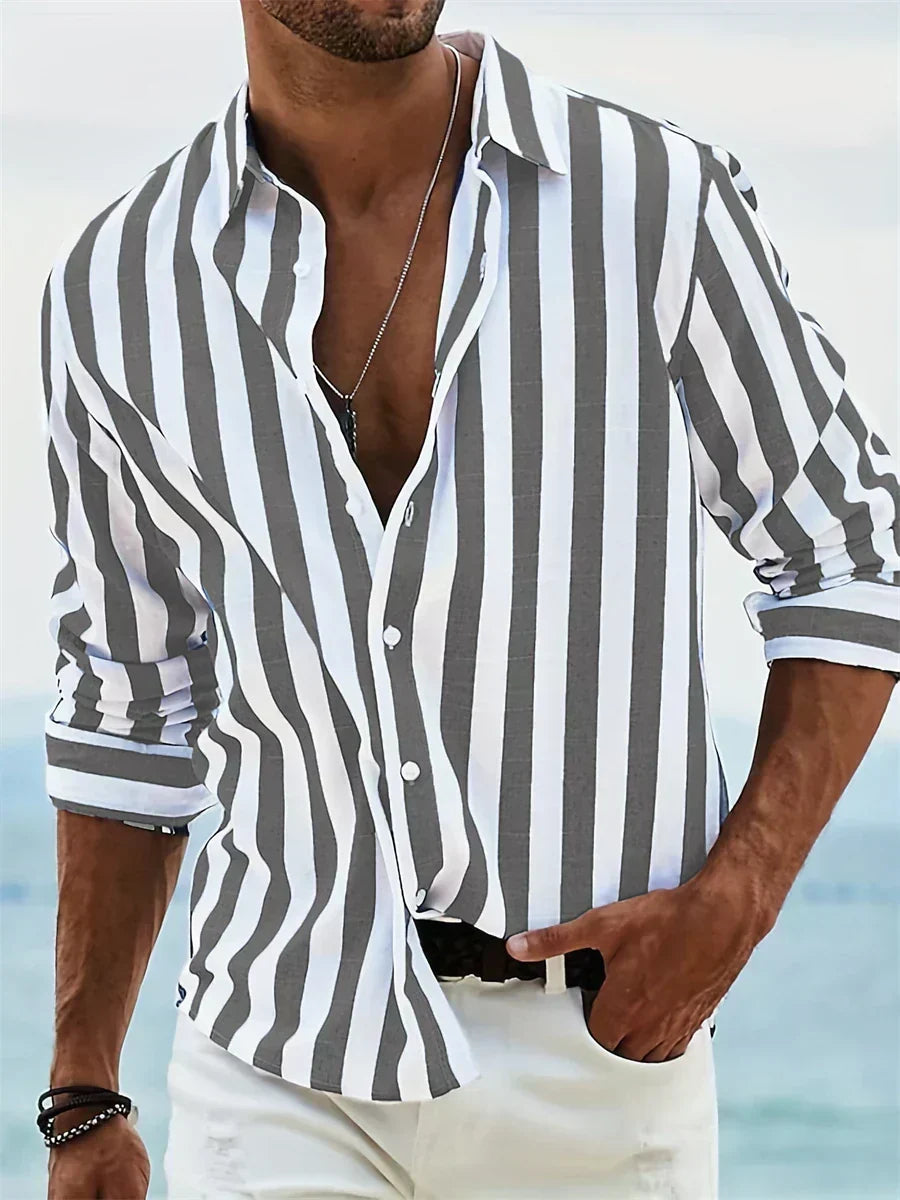 Bennett | Gestreepte Relaxed-Fit Casual Shirt