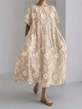 Amanda | Elegante Losse Ronde Hals Jurk
