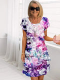 Vanessa | Elegante Bloemen Comfort Ruffle Jurk
