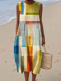 Eva | Elegante Art Midi Jurk