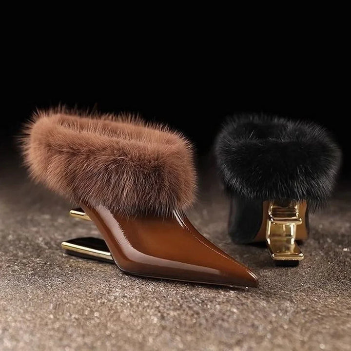 Beverly | Elegante Fuzzy Puntige Hakken