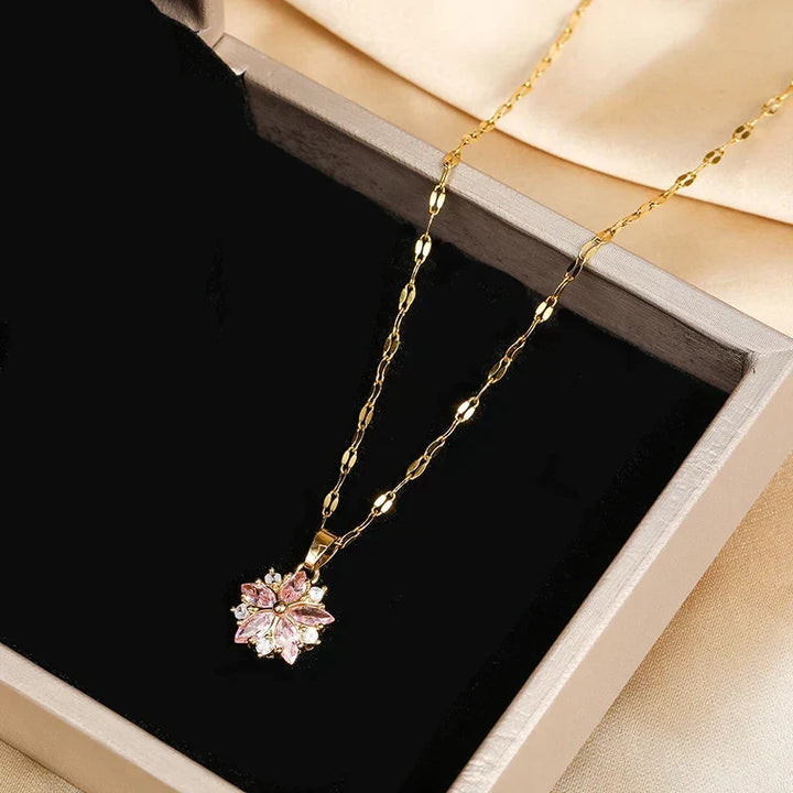 Sandra | Elegante Sakura Rozen Ketting
