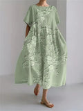 Amanda | Elegante Losse Ronde Hals Jurk