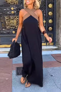 Carolina | Vintage Hollow Shoulder Maxi Jurk
