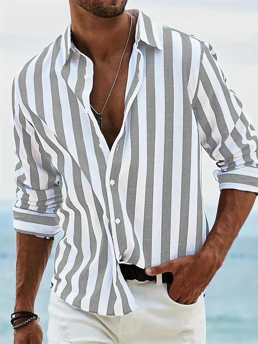 Bennett | Gestreepte Relaxed-Fit Casual Shirt