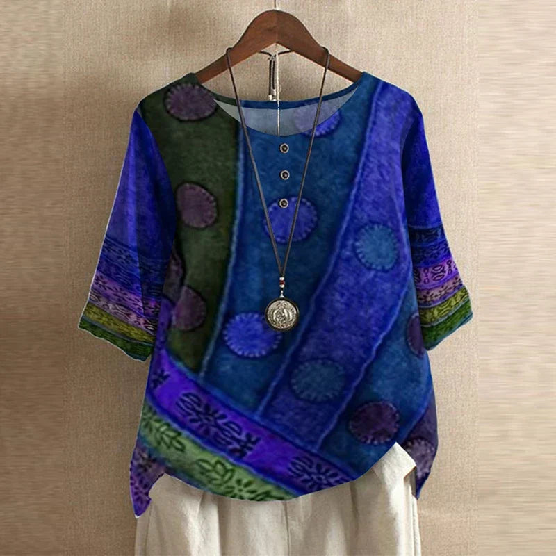 Raina | Casual Retro-geïnspireerde Blouse