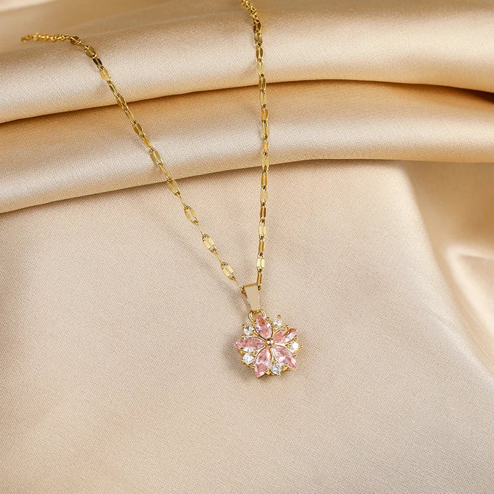 Sandra | Elegante Sakura Rozen Ketting