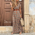 Agnes | V-Hals Boho Maxi Jurk