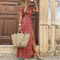 Agnes | V-Hals Boho Maxi Jurk