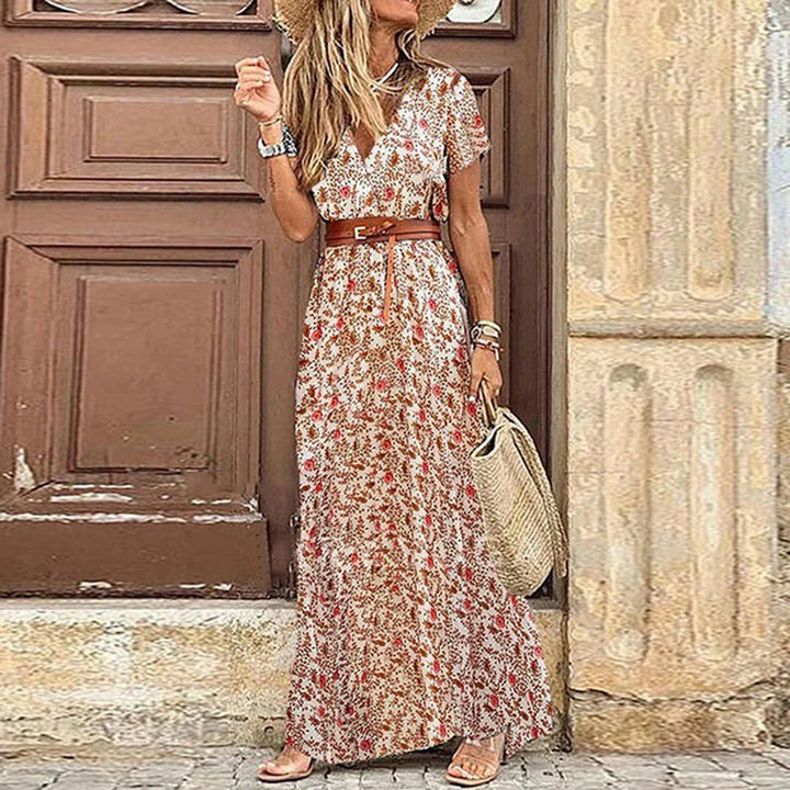 Agnes | V-Hals Boho Maxi Jurk
