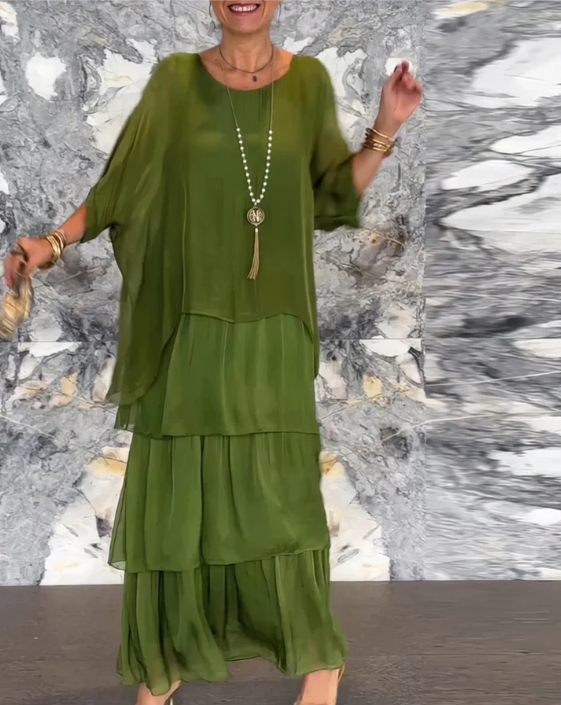 Caroline | Elegante Vloeiende Maxi Jurk