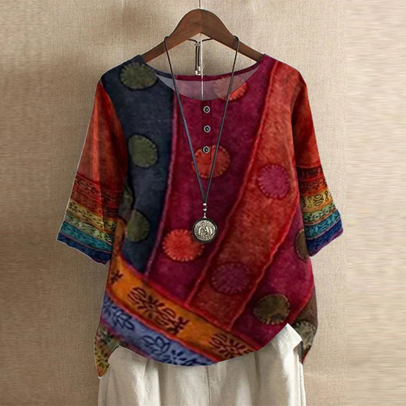 Raina | Casual Retro-geïnspireerde Blouse