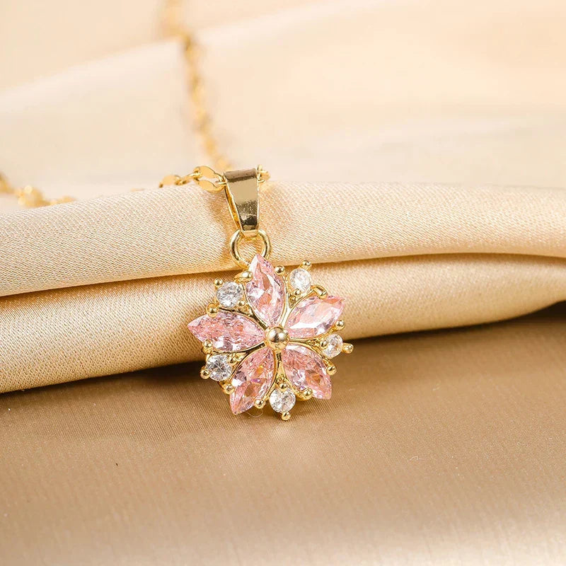 Sandra | Elegante Sakura Rozen Ketting