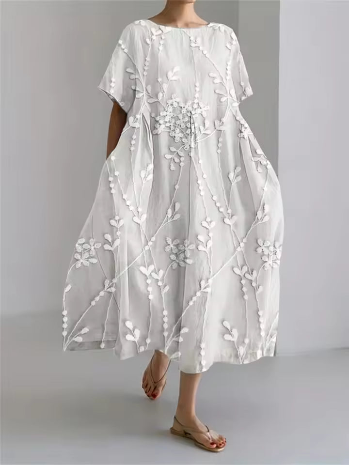 Amanda | Elegante Losse Ronde Hals Jurk