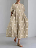 Amanda | Elegante Losse Ronde Hals Jurk