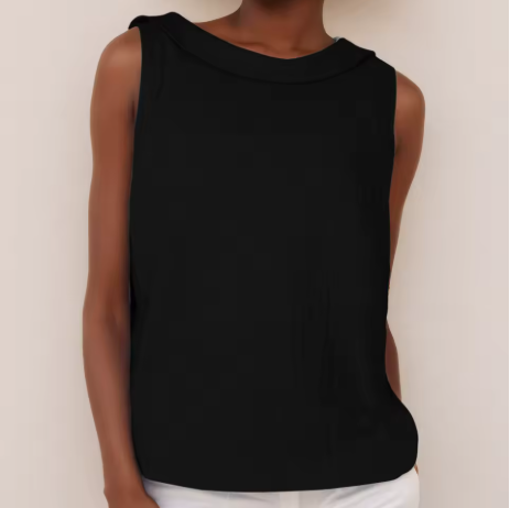 Harlow | Casual Mouwloos Rolkraag Top