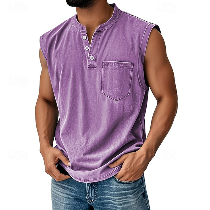 Gerald | Casual Mouwloos Vintage Stijl Shirt