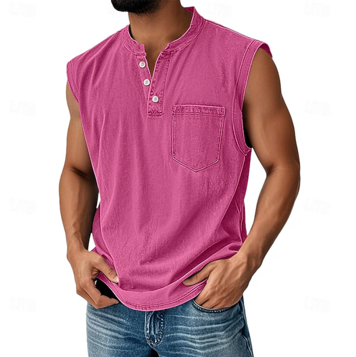 Gerald | Casual Mouwloos Vintage Stijl Shirt