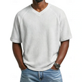 Crosby | V-hals Korte Mouwen Wafelshirt