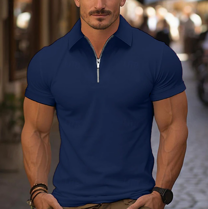 Ramsey | Klassieke Kwart Rits Kraag Shirt